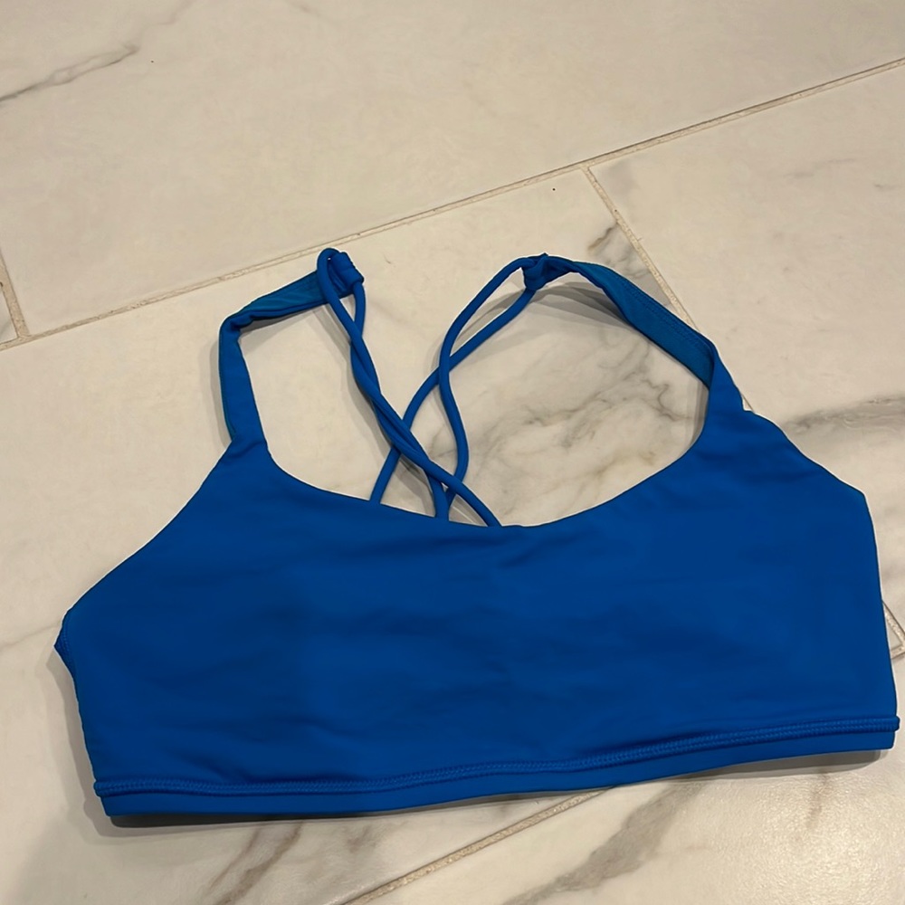 Lululemon blue multi strap bra. Size 8